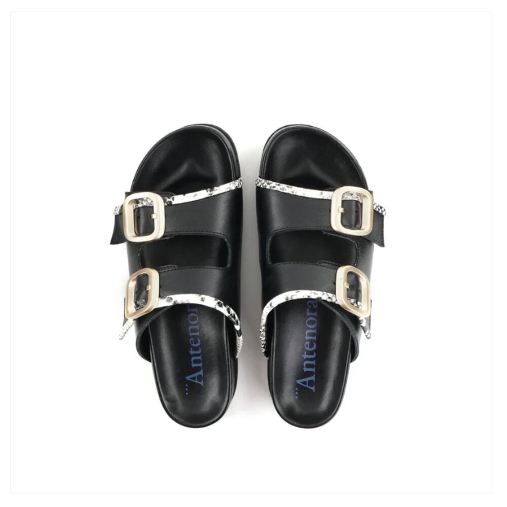 Designer Italian luxury footbed sandals, Handmade NWT new SS25